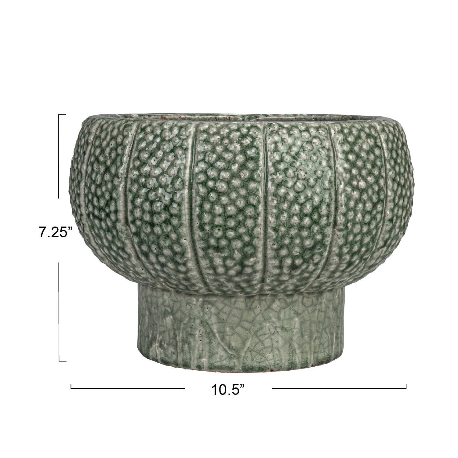 Embossed Terra-cotta Footed Vase/Planter