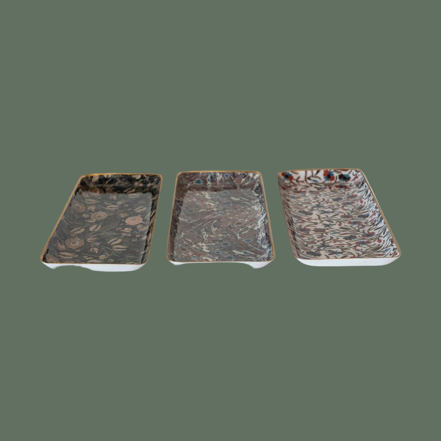 Enameled Metal Tray, 3 Style Options