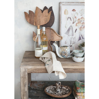 Mango Wood Flower Shaped Cheese/Cutting Board, 2 Style Options