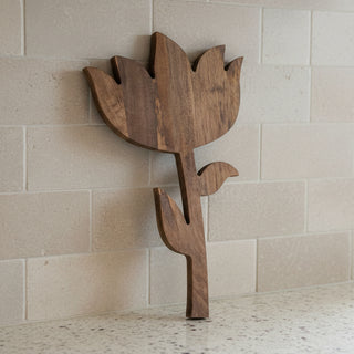 Mango Wood Flower Shaped Cheese/Cutting Board, 2 Style Options