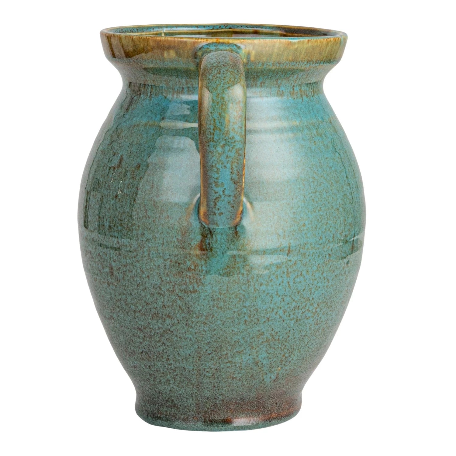 4 Quart Blue Stoneware Jug with Handle