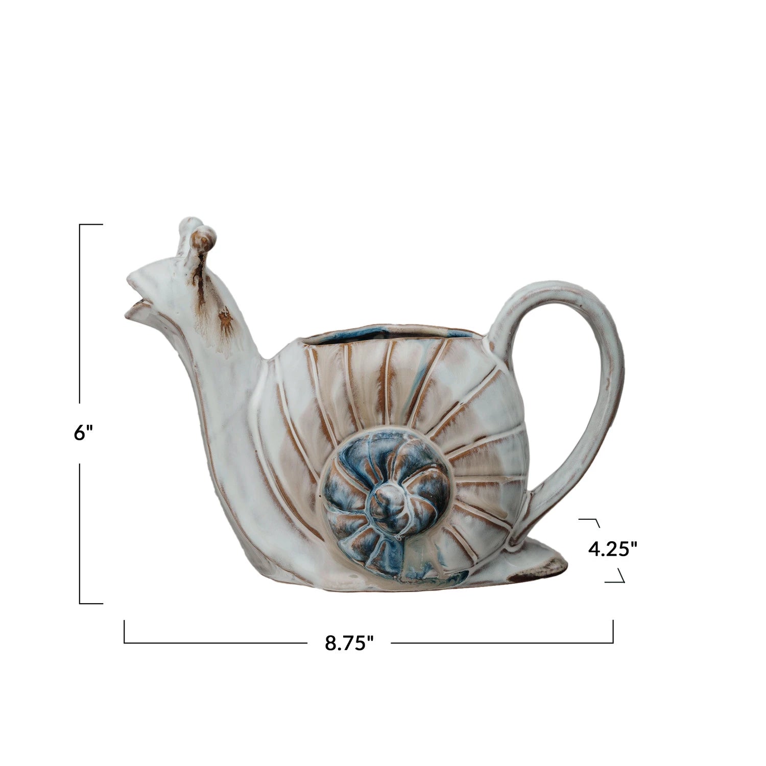 24 oz. Stoneware Snail Watering Can