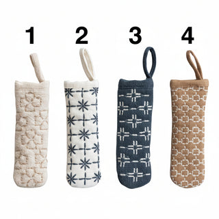 Pre Order Embroidered Cotton Pot Handle Cover & Loop, 4 Style Options