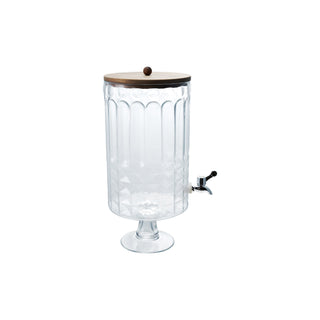 8 QT Glass Footed Beverage Dispenser