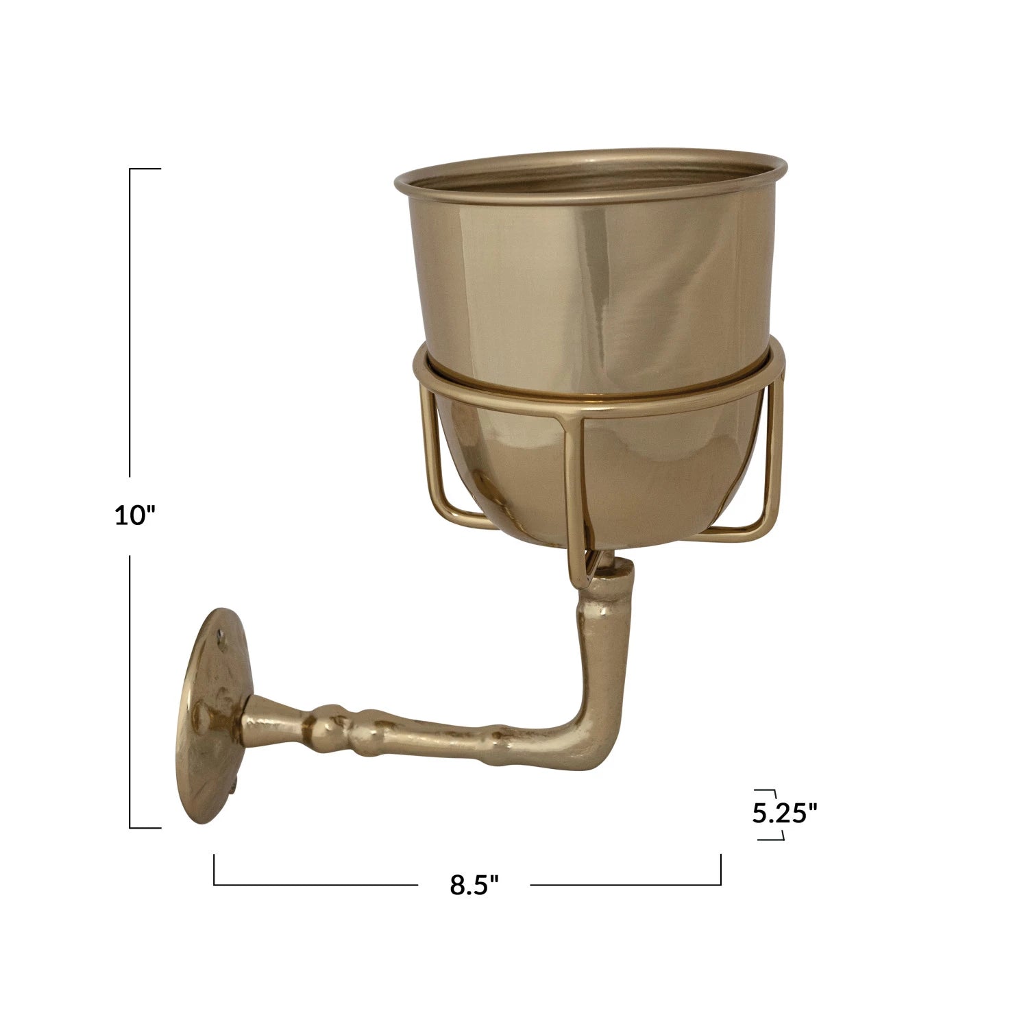 Stainless Steel and Aluminum Wall Bracket with Container