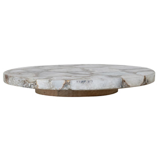 Pre Order Agate Lazy Susan w/ Mango Wood Base