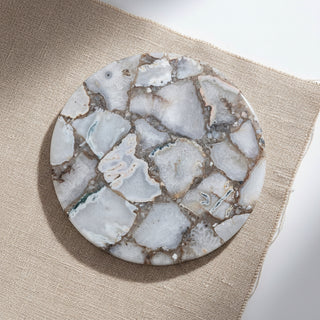 Pre Order Agate Lazy Susan w/ Mango Wood Base