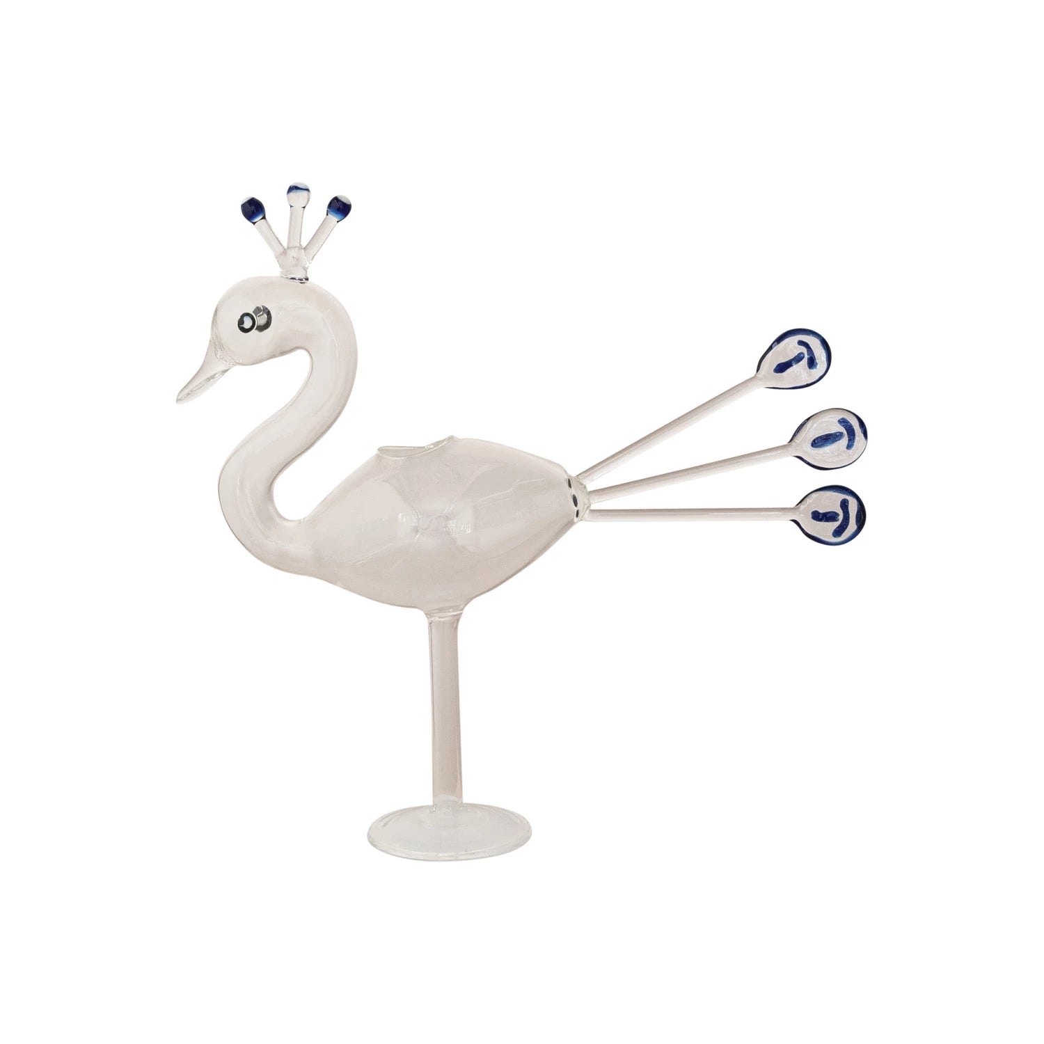 Handmade Glass Peacock Shaped Vase