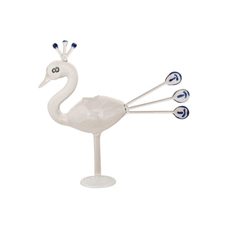 Handmade Glass Peacock Shaped Vase