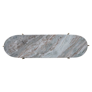 Pre Order( Sept) Oval Decorative Marble Tray w/ Stand