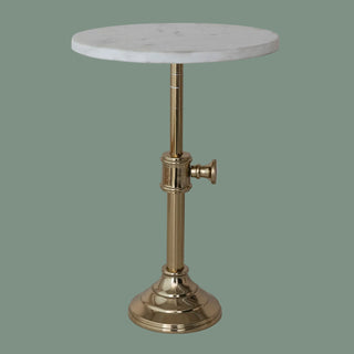 Adjustable Metal Pedestal w/ Marble Top