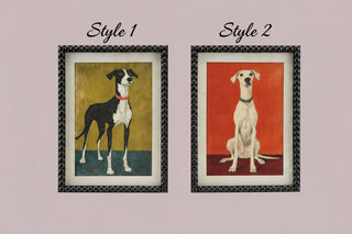 Bobbin Wood Glass Framed Dog Portrait, 2 Style Options