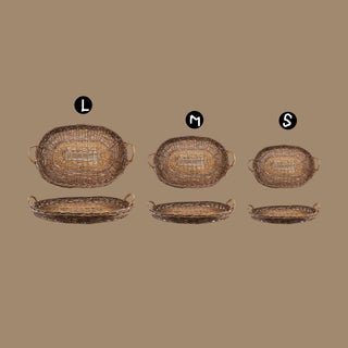 Hand-Woven Wicker Tray, 3 Size Options