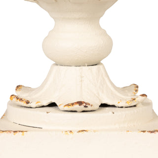 White Woven Metal Footed Urn, 2 Size Options