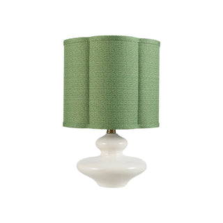 Pre Order Stoneware Table Lamp with Scalloped Green Shade