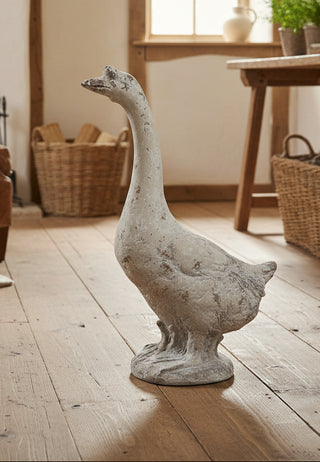 Pre Order Heavily Distressed Resin Standing Goose