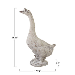Pre Order Heavily Distressed Resin Standing Goose