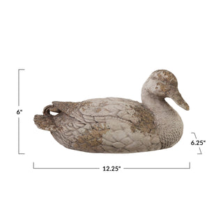Heavily Distressed Resin Duck Decor