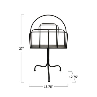 Pre Order Black Powder Coated Metal Magazine Stand