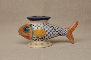 Pre Order Hand-Painted Footed Fish Shaped Vase
