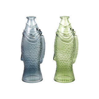 Pre Order 8 oz. Glass Fish Shaped Bottle, 2 Color Options