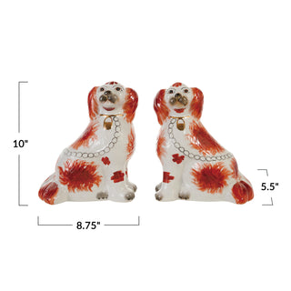 Pre Order (Sept) Set of 2 Vintage Reproduction Staffordshire Dogs