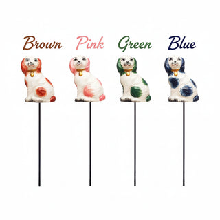 Pre Order Staffordshire Dog Plant Stakes, 4 Color Options