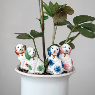 Pre Order Staffordshire Dog Plant Stakes, 4 Color Options