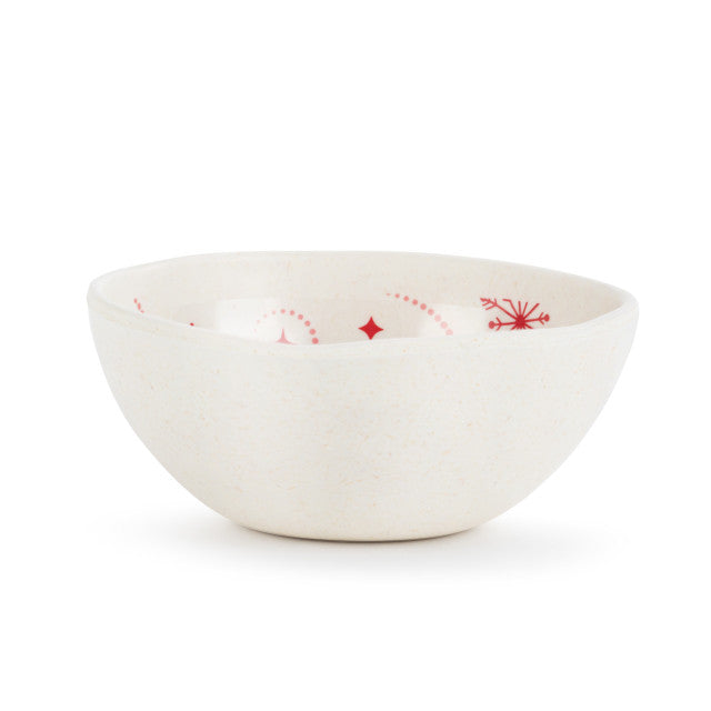 Red Snowfall Melamine Dip Bowl