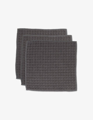 Pre Order Charcoal Waffle Washcloth Set