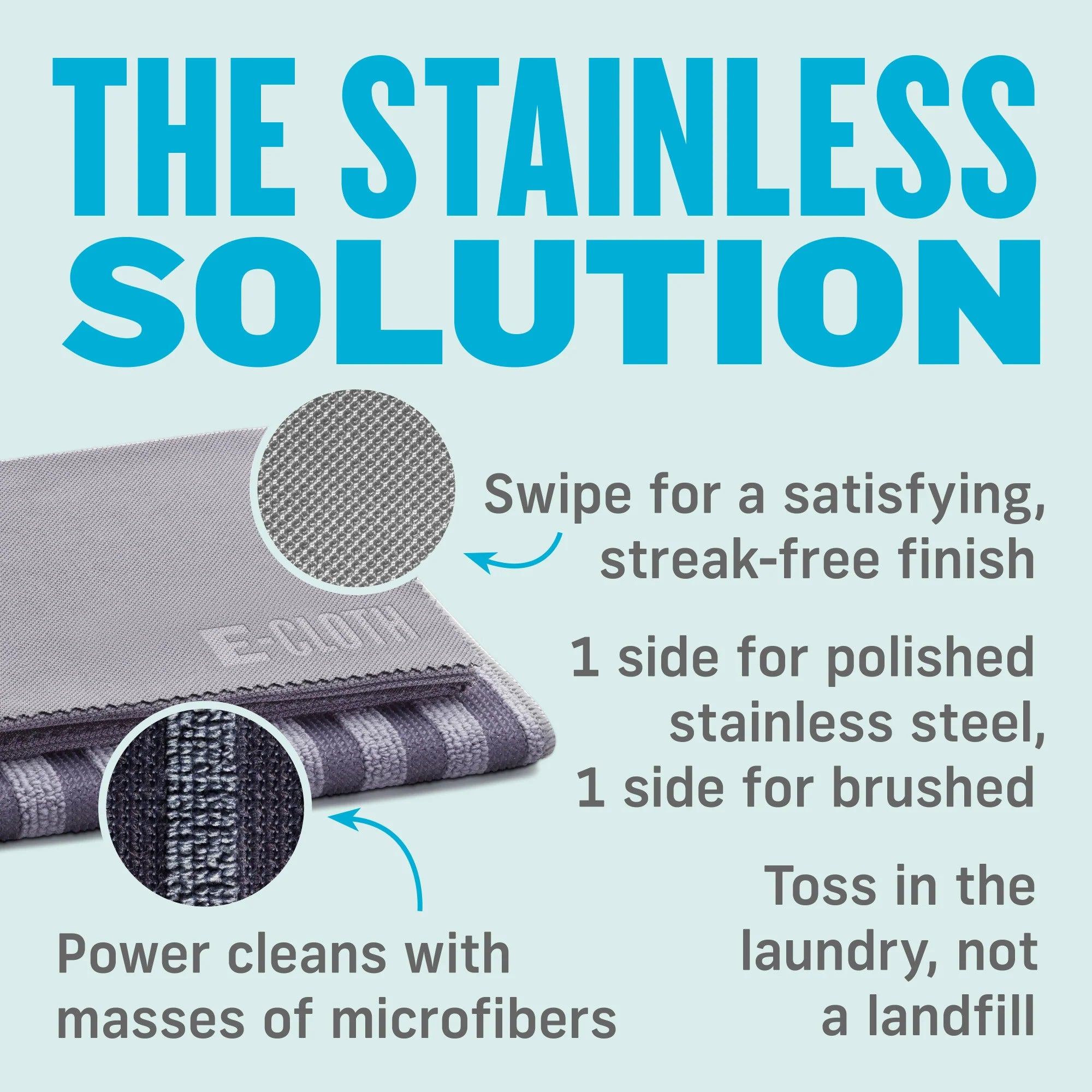 Stainless Steel Cleaning Kit, 2 Cloths