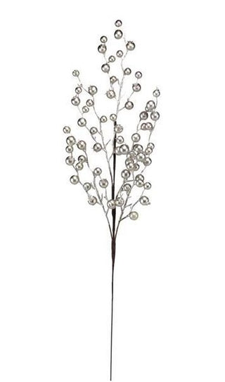 31" L Round Pearl Champagne Berry Spray