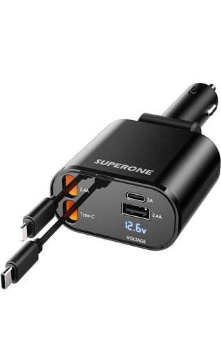 Pre-Order 4-in-1 Retractable Car Charger