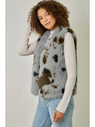 Animal Fur Vest, 2 Color Options