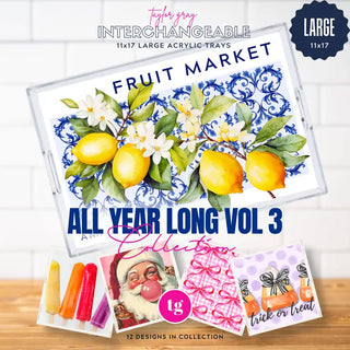 Pre Order 11"x17" Blank Acrylic Tray, 13 Insert Design Options