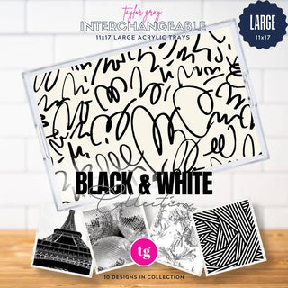 Pre Order 11"x17" Blank Acrylic Tray, 13 Insert Design Options