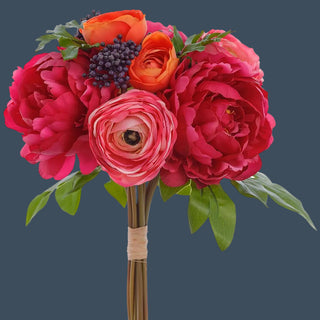13" Real Touch Peony & Ranunculus Bouquet