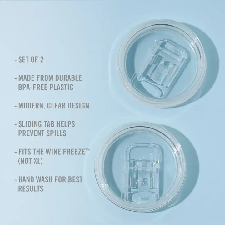 Wine Freeze™ Travel Lids For Cooling Cups - Set of 2 Lids Only