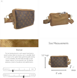 Pre Order Bella Belt Bag Upcycled LV and GG, 10 Style Options