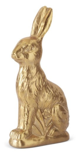 Gold Foil Resin Easter Bunny, Size Options