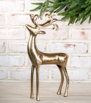 14" Gold Standing Deer