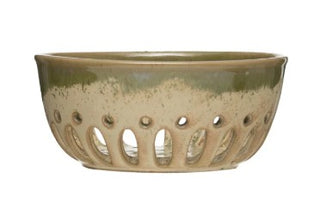 Stoneware Berry Bowl with Glaze , 2 Color Options