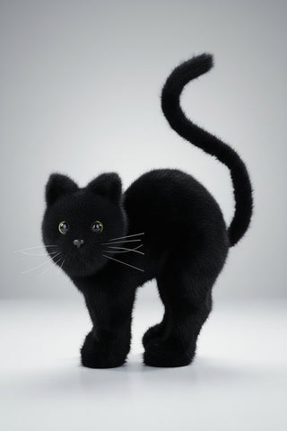 Charming Black Scaredy- Cat