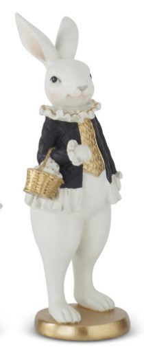 9.75 " Black and Gold Resin Easter Bunny, Style Options