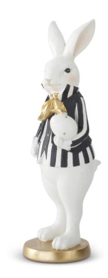 9.75 " Black and Gold Resin Easter Bunny, Style Options