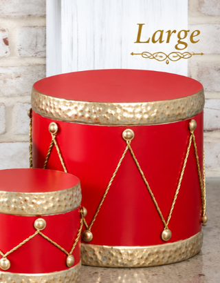 Red & Gold Drum Displayer, 3 Size Options