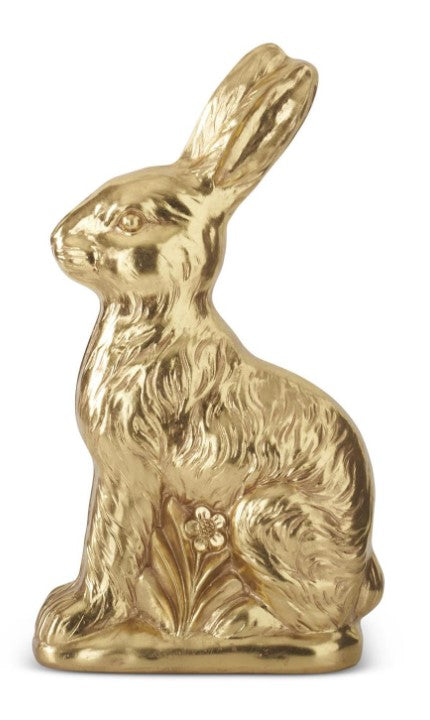 Gold Foil Resin Easter Bunny, Size Options