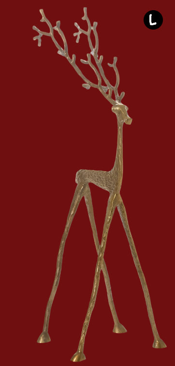 Kingly Metal Deer Figure, 2 Size Options