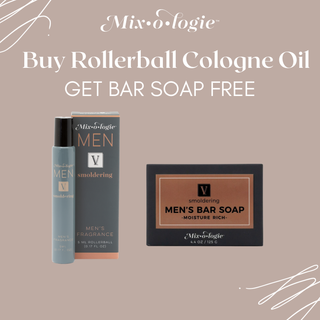 Rollerball Cologne for Men (5 mL) with Free Bar Soap by Mixologie