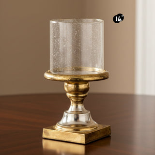 Oah Candle Holder with Glass, 2 Size Options